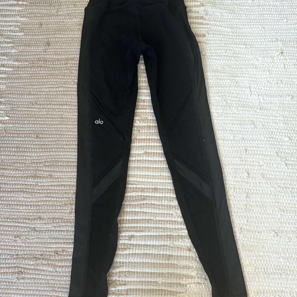 Alo moto leggings with sheer details